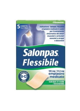 SALONPAS FLESSIBILE*5 empiastri in bustina 105 mg + 31,5 mg7 x 10 cm