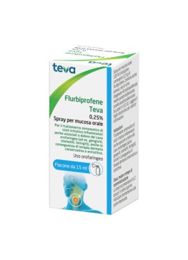 FLURBIPROFENE (TEVA)*spray mucosa orale 15 ml 0,25%