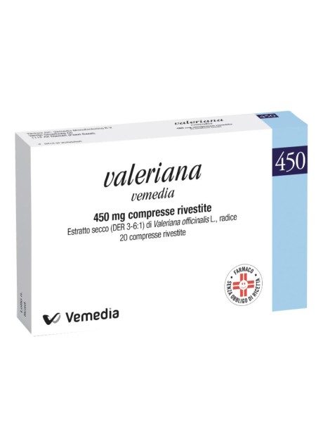 VALERIANA VEMEDIA*20 cpr riv 450 mg