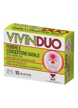 VIVINDUO FEBBRE E CONGESTIONE NASALE*orale 10 bustine 500 mg+ 60 mg