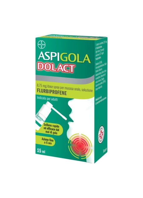 ASPIGOLADOLACT*spray mucosa orale 15 ml 8,75 mg/dose
