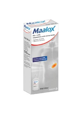 MAALOX*orale sosp 250 ml 4% + 3,5% aroma menta flacone