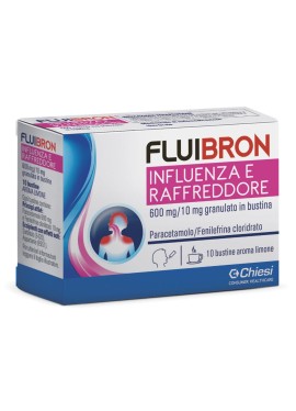 FLUIBRON INFLUENZA E RAFFREDDORE*orale grat 10 bust 600 mg +10 mg