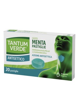 TANTUM VERDE ANTISETTICO*20 pastiglie gusto menta 0,6 mg + 1,20 mg