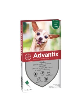 ADVANTIX SPOT ON*soluz 1 pipetta 0,4 ml 40 mg + 200 mg canifino a 4 Kg