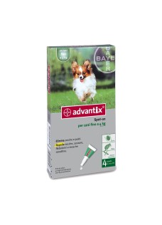 Advantix spot on 4 pipette da 0,4 millilitri per cani fino a 4 Kilogrammi