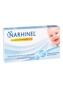Narhinel soluzione fisiologica per lavaggio nasale e aerosol - confezione da 20 fiale da 5 millilitri