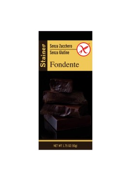 STAINER TAVOLETTA DI CIOCCOLATO FONDENTE SENZA ZUCCHERI E SENZA GLUTINE 50 G
