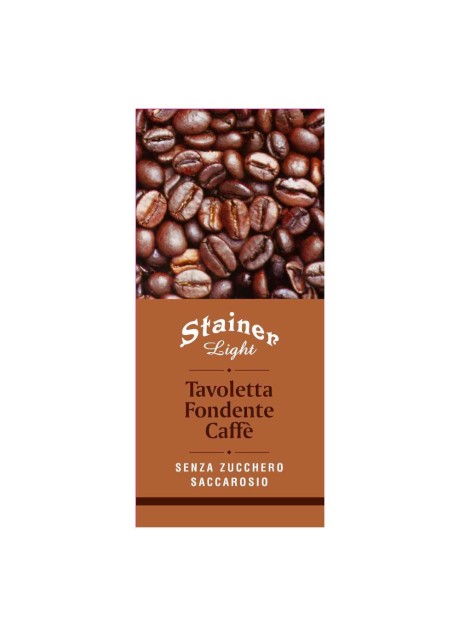 STAINER TAVOLETTA DI CIOCCOLATO AL CAFFE' SENZA ZUCCHERO E SENZA GLUTINE 50 G
