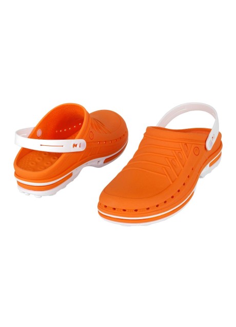 WOCK CLOG ARANCIO/BIANCO 47/48