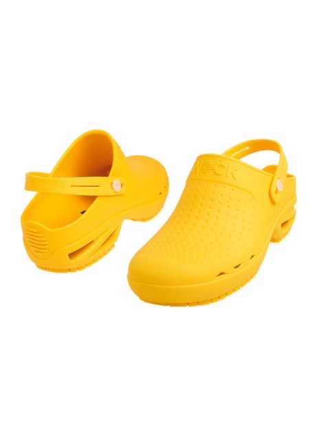 WOCK CLOG BIANCO/ARANCIO 35/36