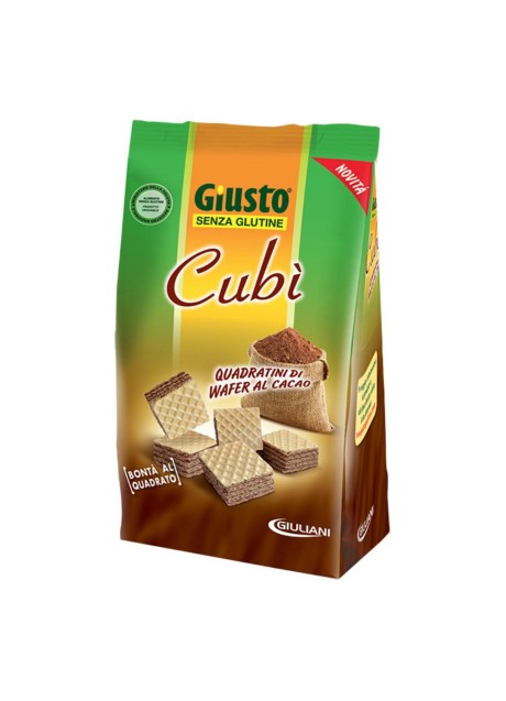 GIUSTO SENZA GLUTINE CUBI' WAFER CACAO 175 G