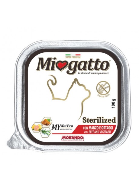 MIOGATTO STERIL MANZO/ORTAGGI GRAIN FREE 100 G