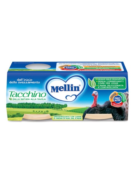 MELLIN-OMO.TACCHINO 2X80G