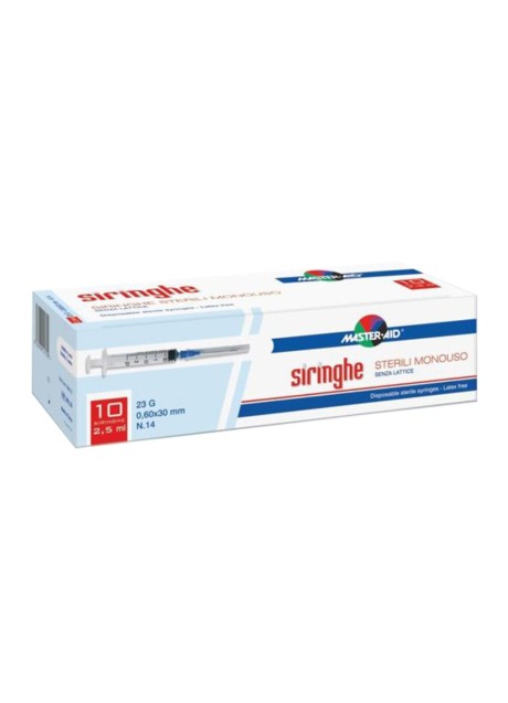 SIRINGA PER VENIPUNTURA MASTER-AID 2,5 ML 10 GAUGE 23 PEZZI