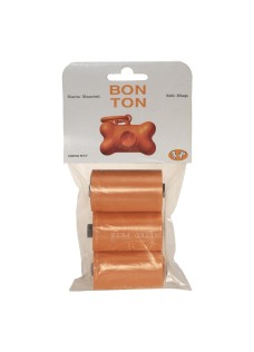 Bon Ton regular classic arancione - ricarica sacchetti per dispenser - 30 pezzi