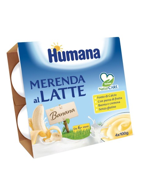 Humana merenda banana 4 pz 100 grammi