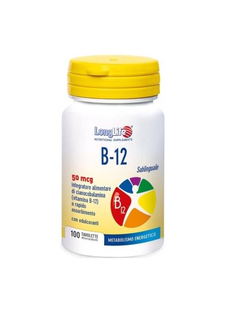 LONGLIFE B12 50MCG SUBL 100TAV