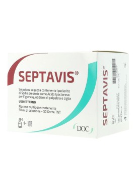 Septavis 50 garze in Tnt + Flaconcino da 50 ml