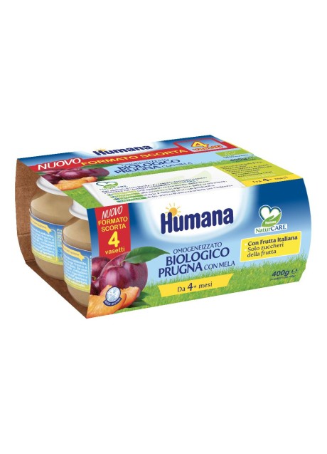 Humana omogeneizzato prugna BIO 4pz da 100 grami