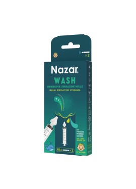 NAZAR WASH SIRINGA IRRIGAZIONE NASALE 2 PEZZI