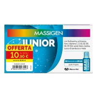 Massigen junior multivitaminico per bambini da 4 a 14 anni - 10 flaconi da 25 millilitri