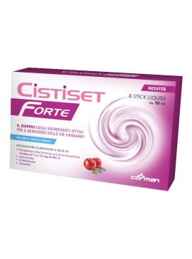 Cistiset Forte integrastore per la vie urinarie 8 stick liquidi 10 millilitri