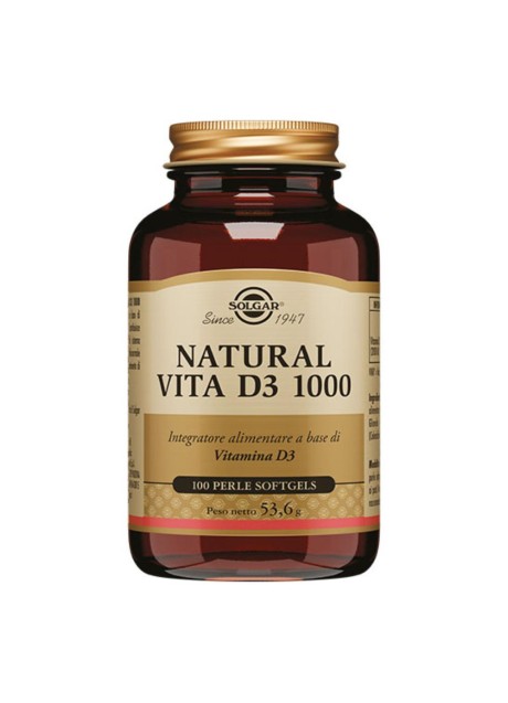 Natural vita d3 1000- 100 perle softgel solgar