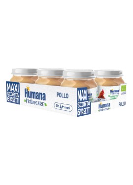 HUMANA OMOGENEIZZATO DI POLLO BIOLOGICO 6 VASETTI DA 80 G