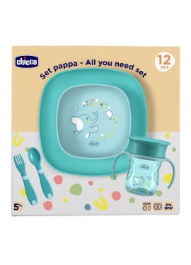 CHICCO SET PAPPA 12M+ AZZURRO