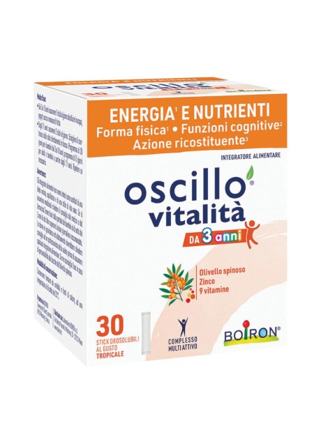 Oscillo vitalità 3+ - integratore multivitaminico per bambini 30 stick orosolubili 