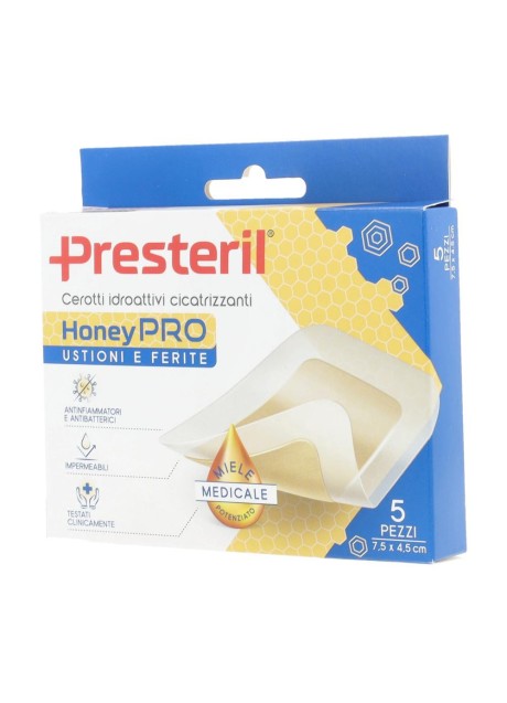 CEROTTO IDROATTIVO CICATRIZZANTE PRESTERIL HONEYPRO 5X7 CM 5PEZZI