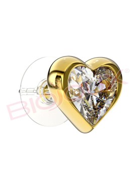 BJT389 ORECCHINO QUEEN ELEANOR 6MM GOLD PLATED