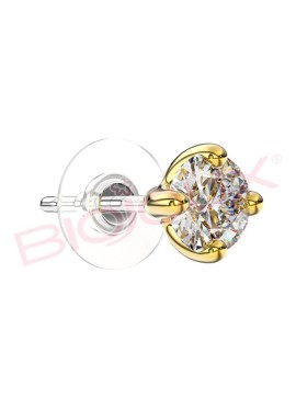 BJT391 ORECCHINO QUEEN CATHERINE 4MM GOLD PLATED