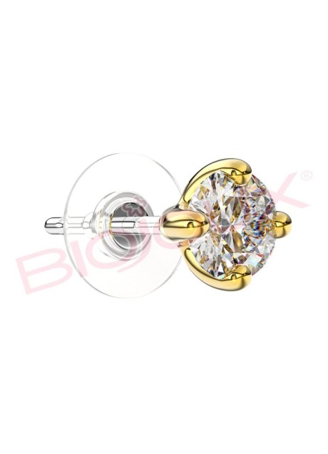 BJT391 ORECCHINO QUEEN CATHERINE 4MM GOLD PLATED