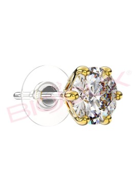 BJT393 ORECCHINO QUEEN CHARLOTTE 5MM GOLD PLATED