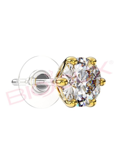 BJT393 ORECCHINO QUEEN CHARLOTTE 5MM GOLD PLATED