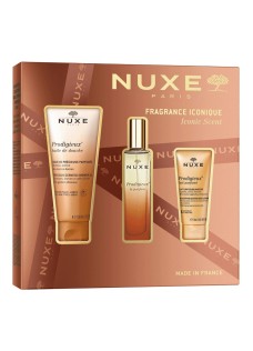 Nuxe cofanetto profumo iconico prodigioso 2025 - 1 profumo Prodigieux le parfum 30 millilitri + 1 gel doccia profumato 100 millilitri + 1 lozione corpo profumata 30 millilitri