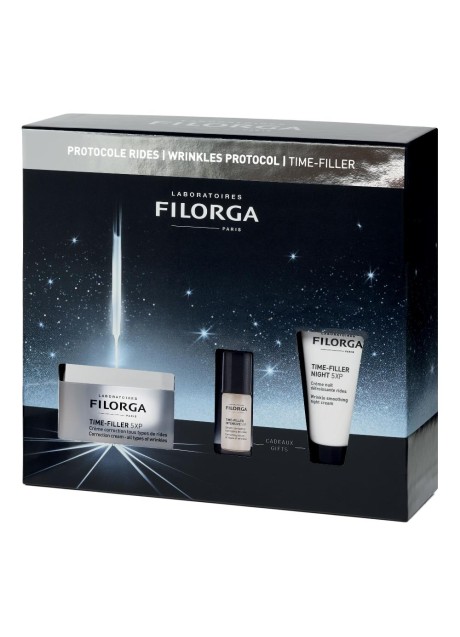 FILORGA XMAS COFFRET TIME FILLER 5XP 2025 1 TIME FILLER 5XPCREMA 50 ML + 1 TIME FILLER INTENSIVE 5XP 5 ML + 1 TIME FILLER NIGHT 5XP 15 ML
