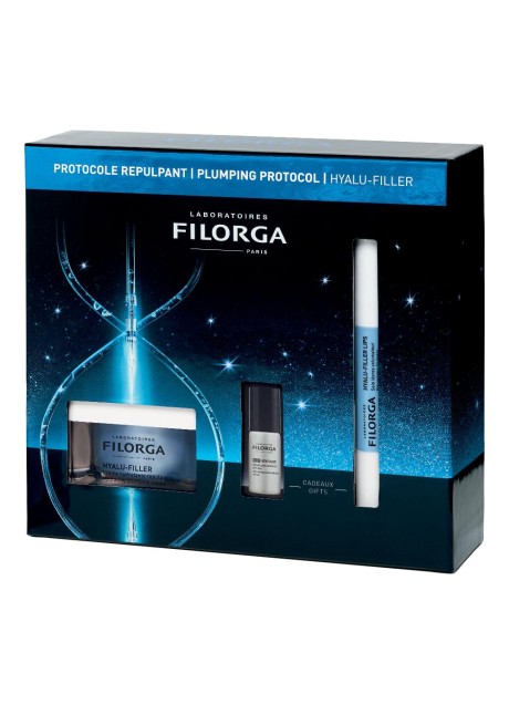 FILORGA XMAS COFFRET HYALU FILLER 2025 1 HYALU FILLER CREMA50 ML + 1 NCED REVITALIZE SERUM 5 ML + 1 HYALU FILLER LIPS 4ML