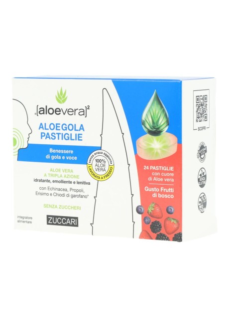 Zuccari- Aloegola Frutti Rossi 20 pastiglie da 2,5 grammi