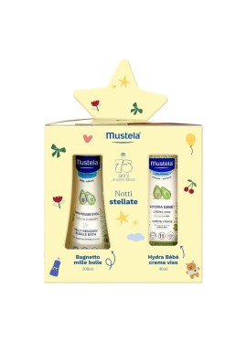 MUSTELA COFANETTO NOTTI STELLATE 1 BAGNETTO MILLE BOLLE 200ML + 1 HYDRA BEBE 40 ML