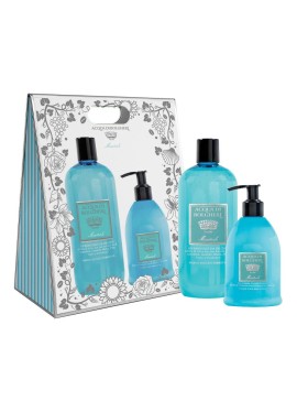 MAESTRALE COFANETTO BAG BIO BAGNODOCCIA DELICATO ALL'OLIO DIOLIVA BIO + CREMA FLUIDA CORPO ALL'OLIO DI OLIVA BIO