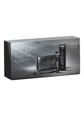 CURASEPT COFANETTO LUXURY BLACK 2025 WHITENING TOOTHPASTE 75ML + TOOTHPASTE TOOTHBRUSH + POCHETTE