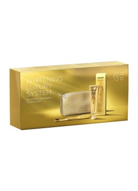 CURASEPT COFANETTO LUXURY GOLD 2025 WHITENING TOOTHPASTE 75ML + TOOTHPASTE TOOTHBRUSH + POCHETTE