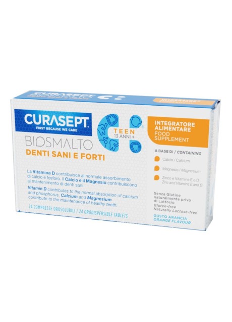 CURASEPT BIOSMALTO DENTI SANI E FORTI TEEN 24 COMPRESSE OROSOLUBILI