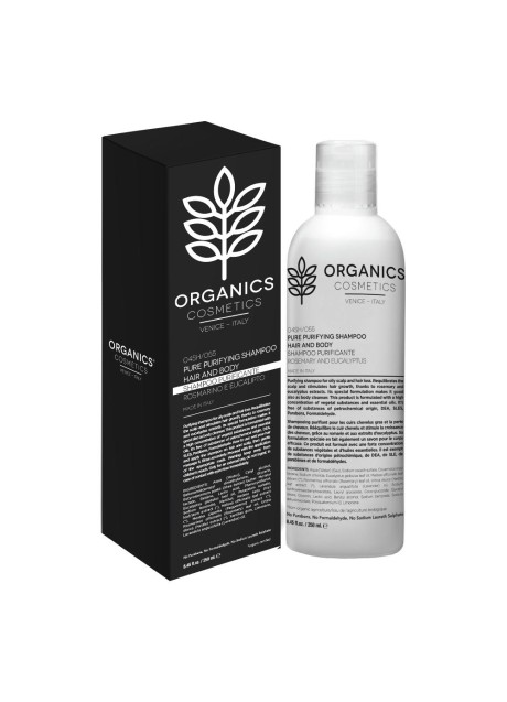 ORGANICS PHARM PURE PURIFYING SHAMPOO HAIR & BODY ROSEMARY AND EUCALYPTUS 250 ML