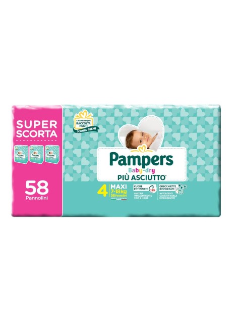 PAMPERS BABY DRY T DWCT MAX58P