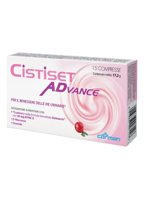 Cistiset Advance 15 compresse integratore per le vie urinarie