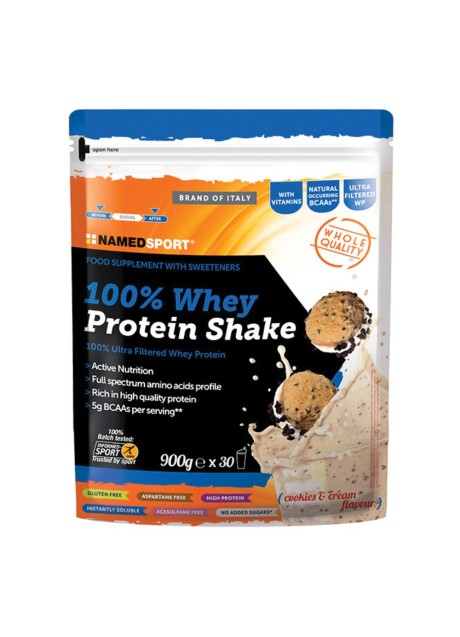 Named Sport 100% Whey Protein Shake gusto biscotti e crema - 900 g polvere